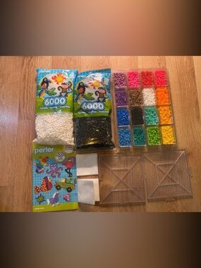 Perler Bead Craft Kit with Multi-Color Fuse Beads 12,000+
